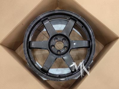 Κίνα Volk Racing TE37 SL Wheels Black Edition III 4x100 5x120 18 19 20 Inch Custom Double Black Rims προς πώληση