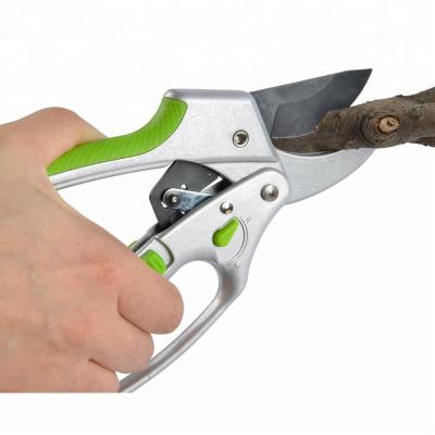 China Anti-Slip Handle VERTAK Global Patent 2 In 1 Cut Double Pruners Garden Ratchet Tree Pruner for sale