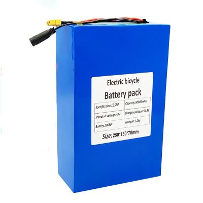 China Power Tools 48V 50Ah 48V 50000mAh 18650 Battery Pack 1000W Lithium Battery 13S8P Electric Bicycle Battery Built In 50A BMS for sale