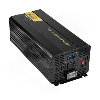 China Pure Sine Wave Power Inverter 12V DC to AC 120V Aluminum Alloy LCD Screen and Powering Laptop Fan Crusher 380x180x90mm LED Indicators for sale