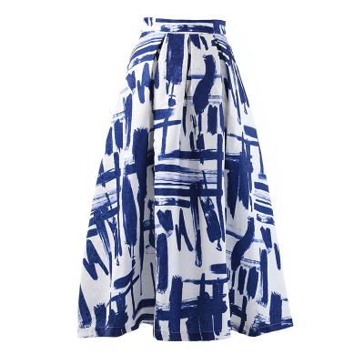 China Breathable High Waist Jacquard Women Fashion Skirts Spring Summer 2022 New A Line Maxi With Pockets Half-body Skirt for sale