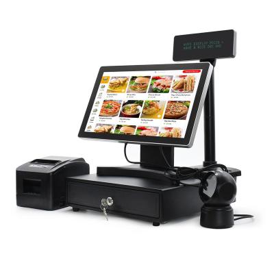 China Real metal cash register 15 inch flat widescreen all in one POS system touch screen 15.6 inch POS terminal cash register for sale