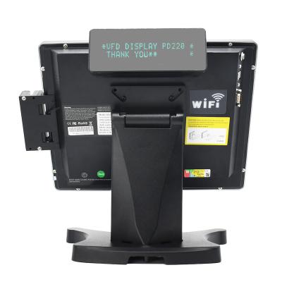 China True Touch Screen POS Monitor System VFD Flat Built-in Customer Display Touch Screen 15