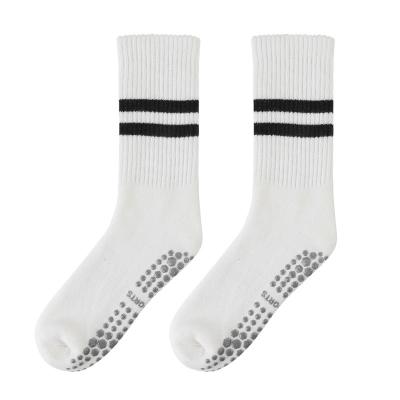 China LIFTJOYS dot silicone cotton crew yoga pilates fitness sports midfoot breathable non-slip dance socks for women for sale