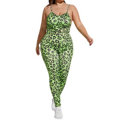 China LIFTJOYS Breathable XXXXXXL Plus Size Leopard Athleisure Stripes Shorts Clothineng Fitness One-Piece Set for sale