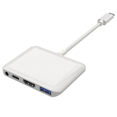 China Charging+Data Transfer+Video Output +Audio Manufacturer Supplier Multiport Hubs 4 Ports ABS Design USB 3.0 USB-C Hub for sale