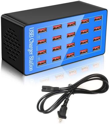 China Factory Outlet 30W 50W 100W Smart Left Travel Charger 2.4A 20 Charging Station Fast USB Hub for sale