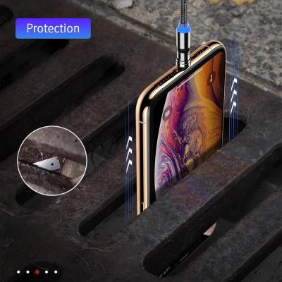 China 540 Degree Magnetic Spotlight Magnetic 3 in 1 Rotary Suction Charging Cable with Type-C USBC Line of Sight for Phone Protection for sale