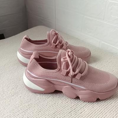 China 2022 Fashion Trend Women's New Sock To Lace Up Net Shoes Zapatillas De Deporte Woven Sneakers Ladies Shoes for sale