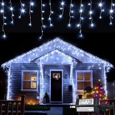 China Icicle Lights 400 LED Icicle Lights Outdoor Waterproof Christmas String Lights with Adapter for sale