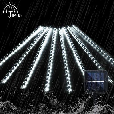 China Meteor Shower Rain Lights Waterproof 8 LED Tubes Meteor Shower Rain Lights String Christmas Decoration Icicle Snowfall for sale