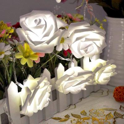 China Beautiful Christmas Wedding Outdoor Party Valentine's Day Decoration 30LED Rose Flower LED String Light for sale