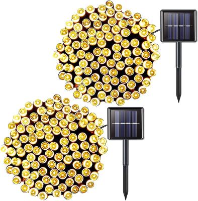 China String Light 2 Pack 200LED Multicolor Waterproof Solar Powered Christmas LED String Lights for sale