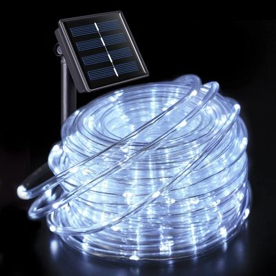 China Solar Led String Lights Factory Wholesale 200 Led Outdoor Waterproof Solar Led String String Light Garden Christmas Tree Copper Wire Tube Light for sale