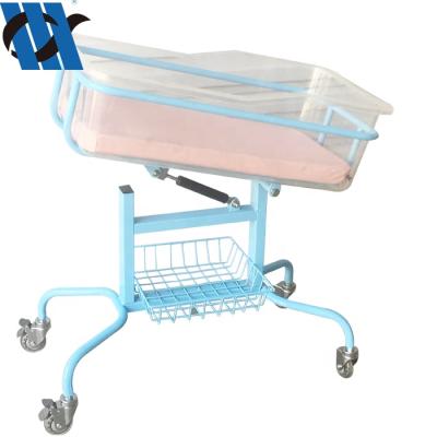 China YC-C0111L high quality steel coated metal baby hospital cradle bed, hospital newborn baby bed for sale