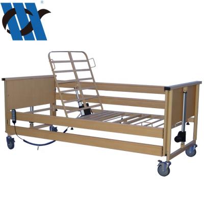 China Ward Nursing Equipment Home Care Use 5 Function Bed Electric Patient Hospital With MDF Board Nursing Bed for sale