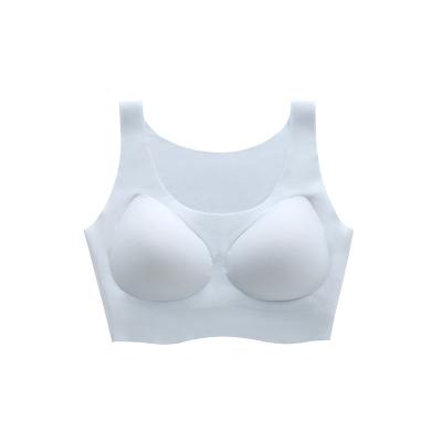 China One-piece the new Thai Ouyang Nana underwear, the same one-piece latex seamless sports no ring sleep steel bra for sale