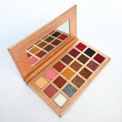 China New Arrival OEM Cosmetics Eye Shadow Palette Matte Shimmer Eye Shadow Custom 18 Color Private Label Waterproof Eyeshadow for sale