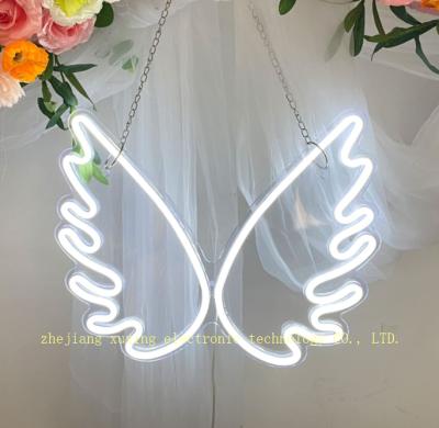 China 2022 Amazon hot custom neon sign room dropshipping acrylic led wall light wing shaped usb led neon lights sign for home decor for sale