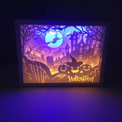 China 3D Room Room Battery Operated Paper Carving Lamp Led Decoration Light Indoor Lights for sale