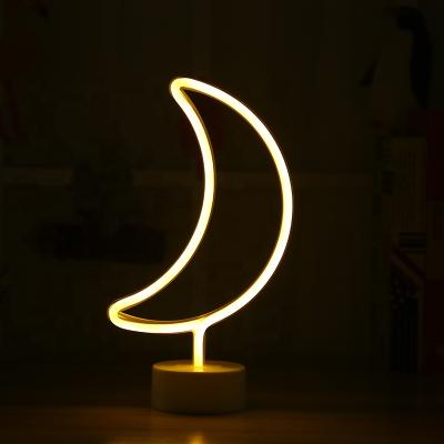 China 2018 new fashion neon light moon party/home party desk lamp table lamp neon light/neon decorations for sale