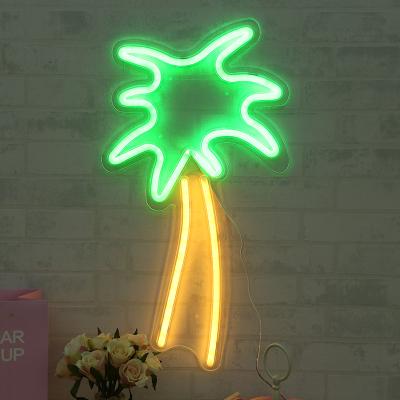 China LANDSCAPE LANDSCAPE Dragonfly Led Fairy Christmas Lights Led Sign Acrylic Neon Coconut Tree Design for sale