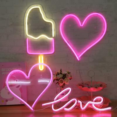 China LANDSCAPE LANDSCAPE led decoration light for wedding led neon acrylic sign heart and love design for sale