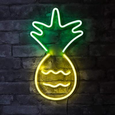 China USB Modern Decorative Pineapple Indoor Lighting Led Neon Lights Pineapple For Back Room Decoration Home Decor Custom Neon Sign Board for sale