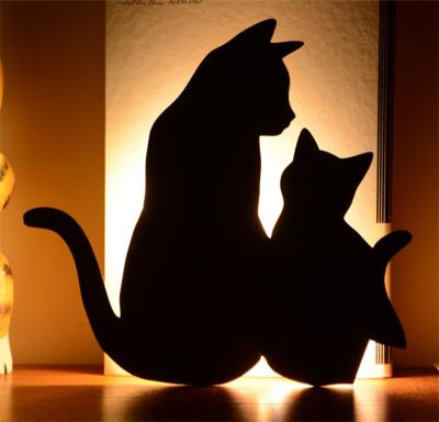 China Room Sale New Small Cat Design Controllable Night Light Shade Lamp Two Wall Lamp for sale