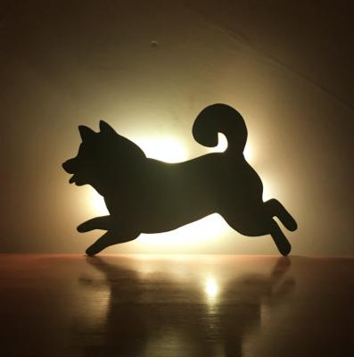 China Customized Decorative LED Dog Shape Timing Shade Lamp Wall Bracket Decorative Lamp Customized Night Light For Room Indoor Decoration for sale