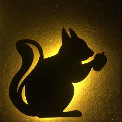 China Hot Selling Room Room Voice Activated Shadow Led Babyroom Light Switch Appearance Squirrel Finger Clapping Design for sale