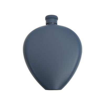 China Custom Agriculture Portable Flask For Liquor Leakproof Matte Navy 6Oz Stainless Steel #WM-068-00 for sale