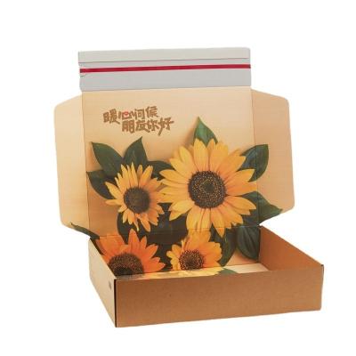 China Logo Foldable Corrugated Small Cardboard Custom Recyclable Clothes Gift Announcement Box OEM Subscription Cardboard Packing Boxes For Shipping for sale