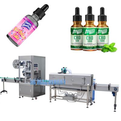 China 10ml 30ml 60ml automatic products tincture bottle cbd oil shrink sleeve labeling machine pvc shrink wrap machine price for sale