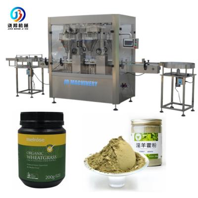 China CLOTHING JB-FX2 automatic powder bottling machine monoblock grass filling capping machine for plastic bottle auger filler measure for sale