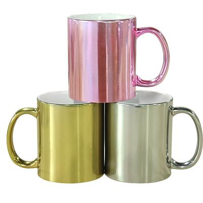 China New Design Sustainable Sublimation Plating Mug 11oz for sale