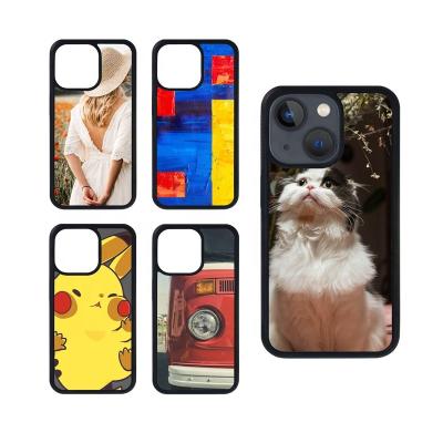 China Wholesale Aluminum Plate Cell Phone Sublimation Plate Shockproof Blank 2D TPU Phone Case For Custom Sublimation Printing For 13 pro for sale