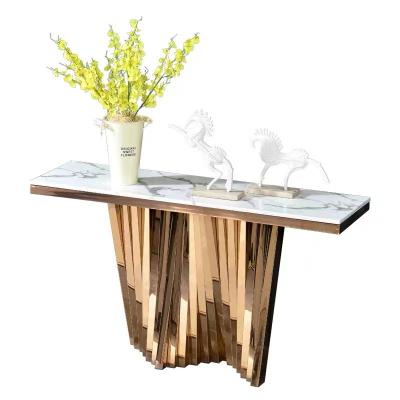 China Hot New Product Extendable Tables Mirror Set Console Modern Clear Hallway Table for sale