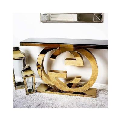 China Good Quality Extendable Top Selling Tables Modern Marble Metal Hallway Console Table for sale