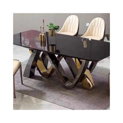 China Factory Direct Sale Extendable Modern Set Rectangle Rotating Dining Marble Table for sale