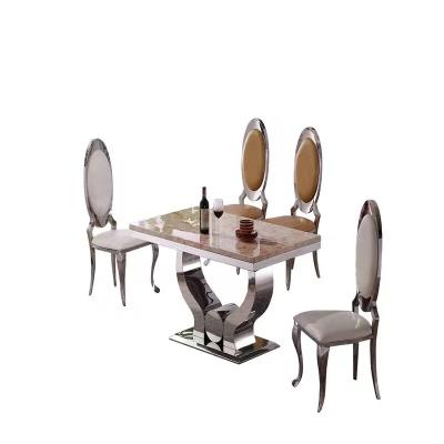 China Top Quality Style Extendable Luxury Mirror Dining Rectangle Marble Table for sale