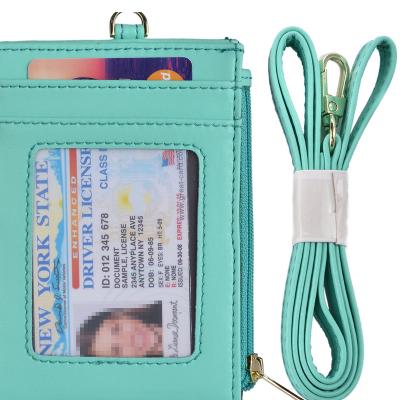 China Original PU Color Specification PCs Identification Holder ABS Vertical Hard Plastic Credit Card Holder Badge Holder Packing Size MOQ BSS-BL004 Material Type for sale