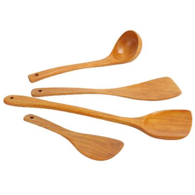 China Sustainable Hot Selling Cookware Utensil Teak Wood Kitchen Tools Wood Kitchen Utensil Spatula for sale