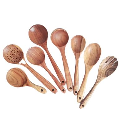 China Printed Viable Mini Honey Wooden Spoon Fork Spatula Kitchen Cooking Teaspoon Condiment Utensil Teaspoon Kids Ice Cream Tableware for sale