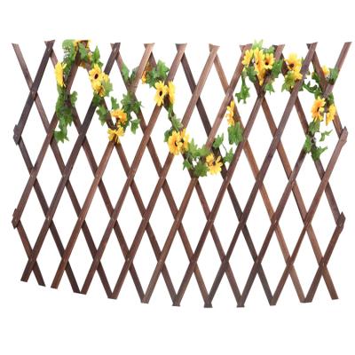 China Wholesale Sustainable Indoor Garden Decorative Support Fence Outdoor Anticorrosion Wooden Fence for sale