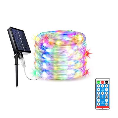 China Adjustable High Brightness RGB Solar LED String Light 10m 20m For Outdoor for sale