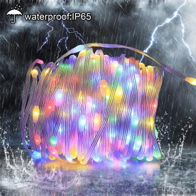 China Outdoor Waterproof Fairy Leather String Lights With Remote Control 8 Lighting Modes for sale