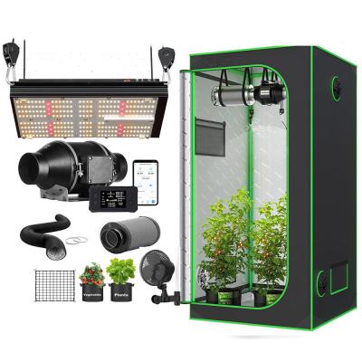 Chine BAVAGREEN Growbox Complete Set 80x80cm 1680D Grow Tent with Dimmable LED Lamp Smart APP Air Ventilation Fan à vendre