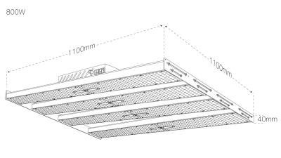 China 4 Bars 22KG Dimmmable WIFI LED Grow Light 800W SAMSUNG Horticulture LED Strip for sale