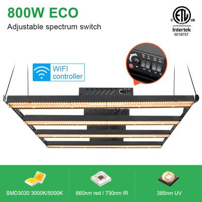 China Red UV SMD3030 800w Full Spectrum Led Grow Lights APP Control 660nm red for sale